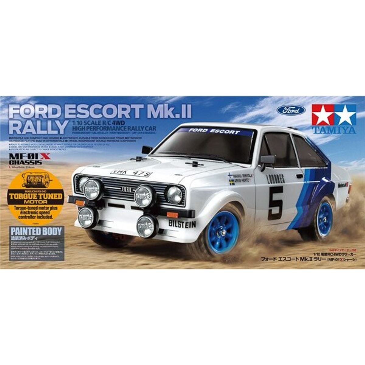 Tamiya - R/c Ford Escort Mk.ii Rally Mf-01x Pb - 1/10 - 58687