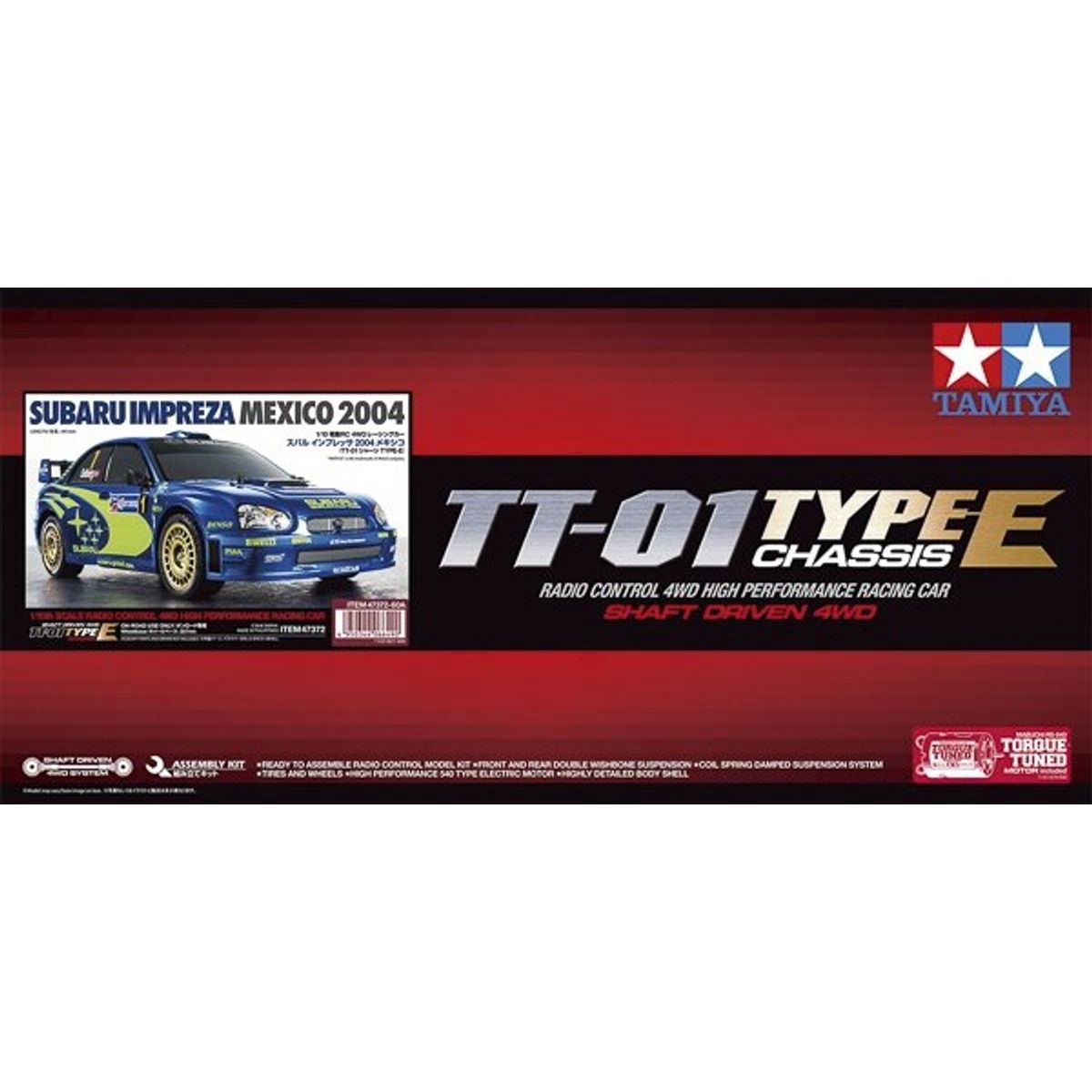 Tamiya - Rc Subaru Impreza Mexico 2004 Tt-01 Type-e Fjernstyret Bil Byggesæt - 1:10 - 47372