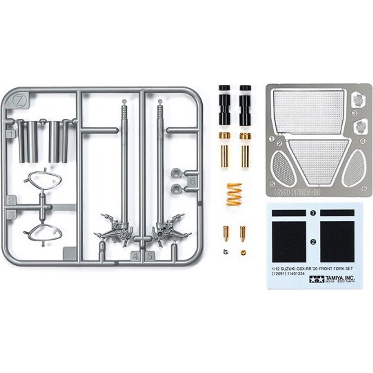 Tamiya - Detail-up Parts - Suzuki Gsx-rr '20 Front Fork Set - 1:12 - 12691