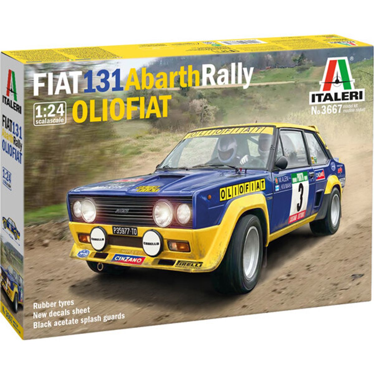 Italeri - Fiat 131 Abarth Rally Oliofiat Bil Byggesæt - 1:24 - 3667s