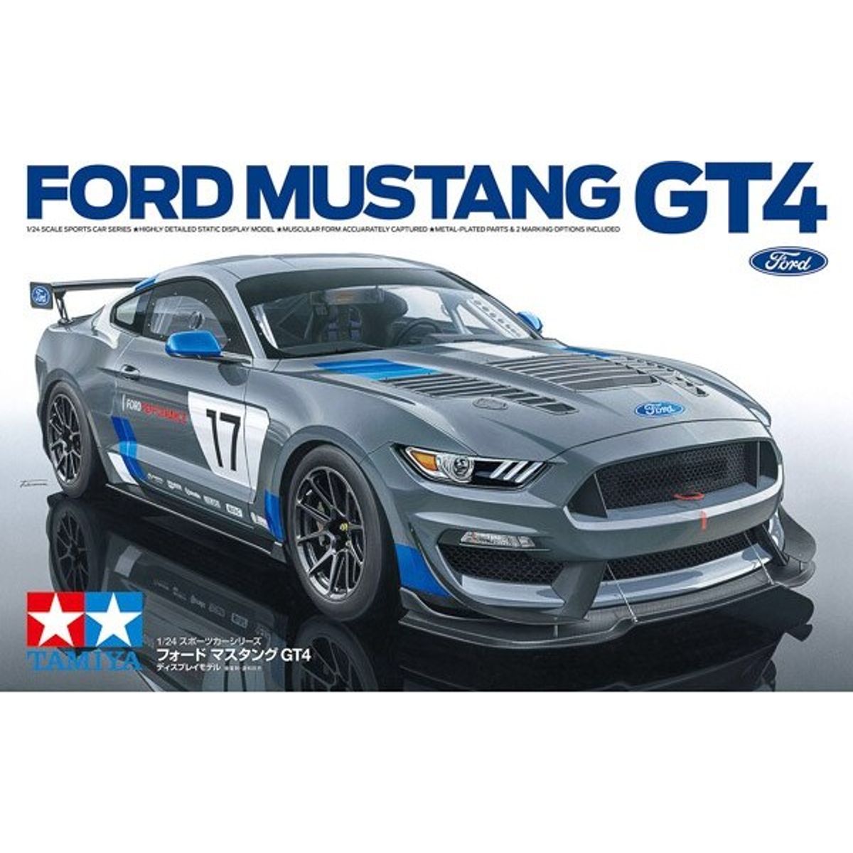 Tamiya - Ford Mustang Gt4 Modelbil Byggesæt - 1:24 - 24354