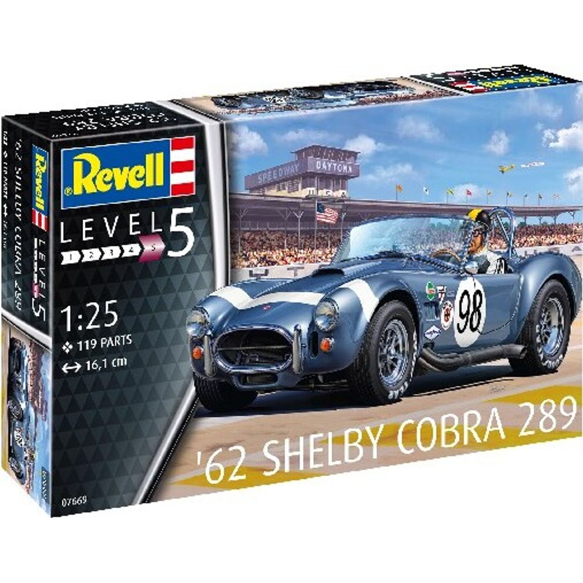 Revell - Shelby Cobra 289 Bil Byggesæt - 1:25 - Level 5 - 07669