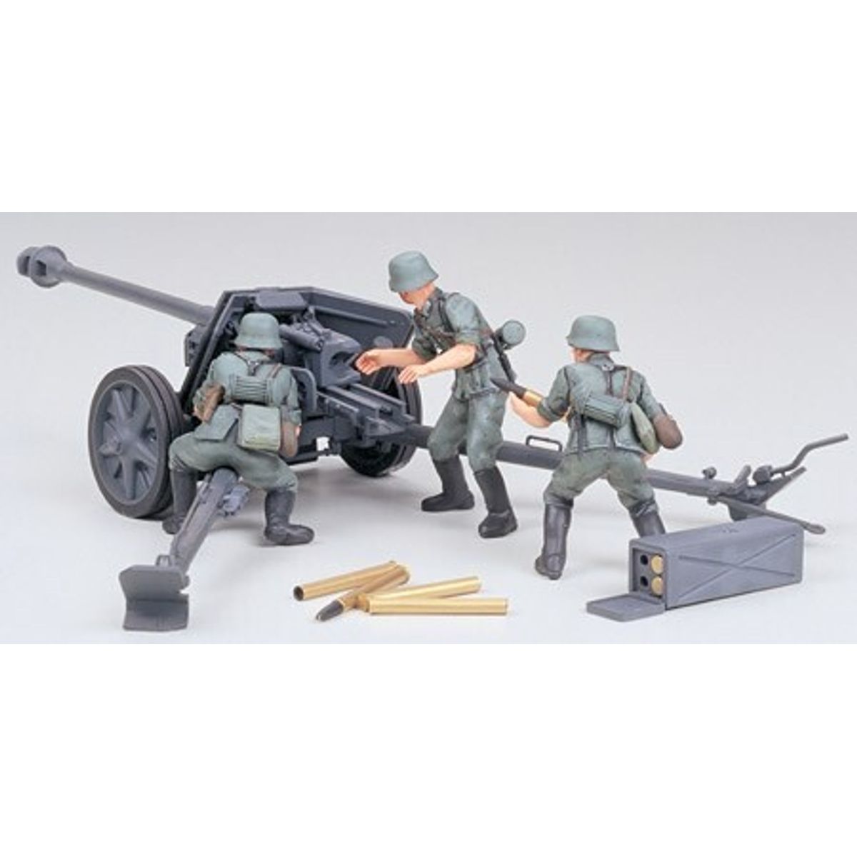 Tamiya - 7.5 Cm Anti-tank Gun Kanon Med Figurer - 35047 -1/35