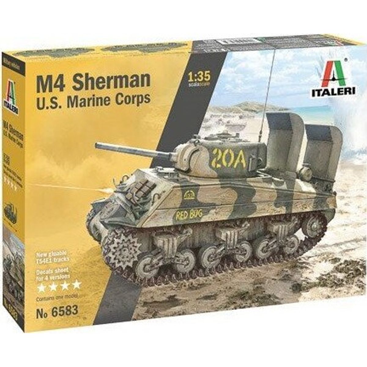 Italeri - M4 Sherman Tank Byggesæt - 1:35 - 6583