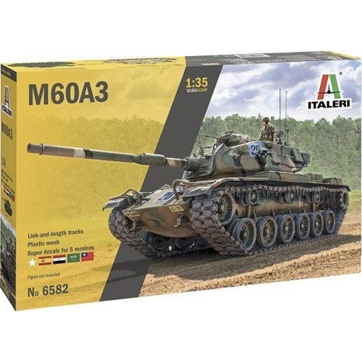 Italeri - M60a3 Tank Byggesæt - 1:35 - 6582