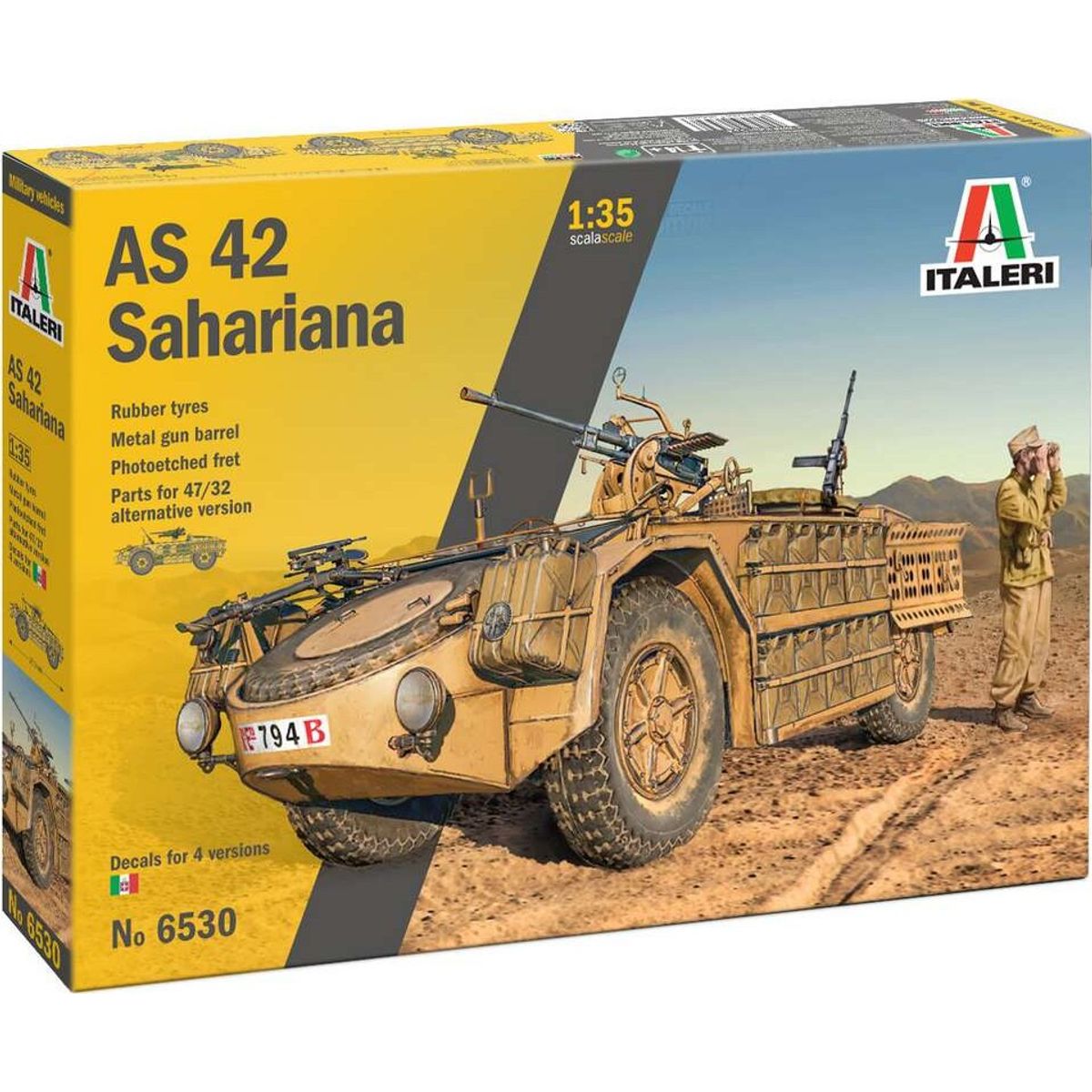 Italeri - As 42 Sahariana Model Bil Byggesæt - 1:35 - 6530