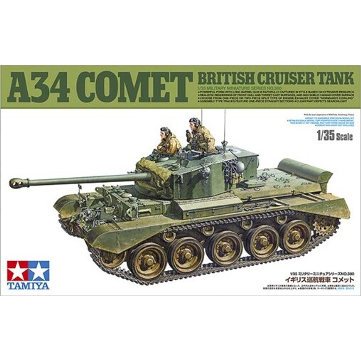 Tamiya - A34 Comet British Cruiser Tank Byggesæt - 1:35 - 35380