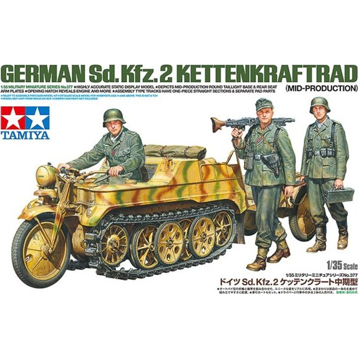 Tamiya - German Sd.kfz.2 Kettenkraftrad Byggesæt - 1:35 - 35377