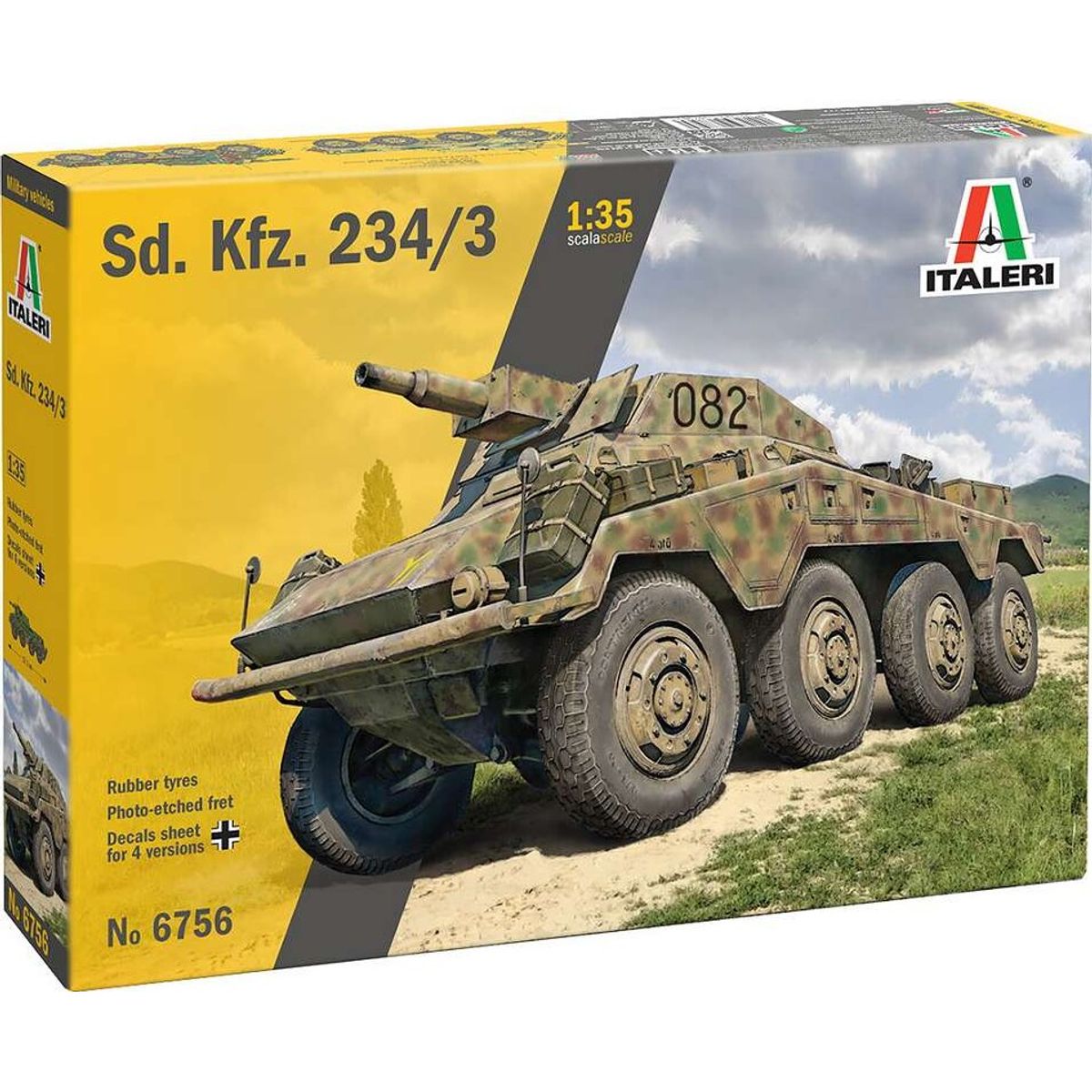 Italeri - Sd. Kfz. 234/3 Tank Byggesæt - 1:35 - 6756s