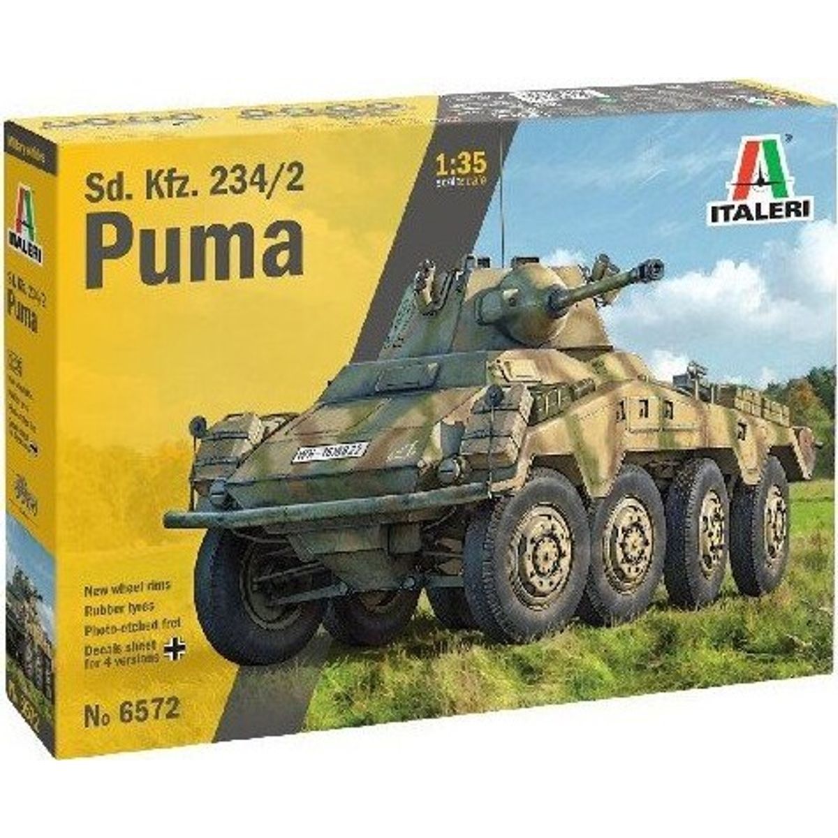 Italeri - Sd.kfz. 234/2 Puma Tank Byggesæt - 1:35 - 6572