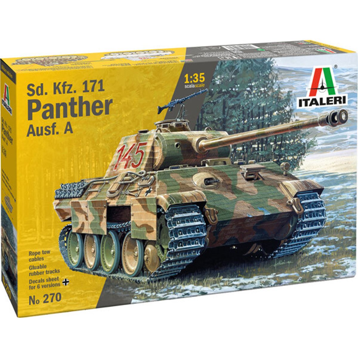 Italeri - Sd. Kfz. 171 Panther Tank Byggesæt - 1:35 - 270