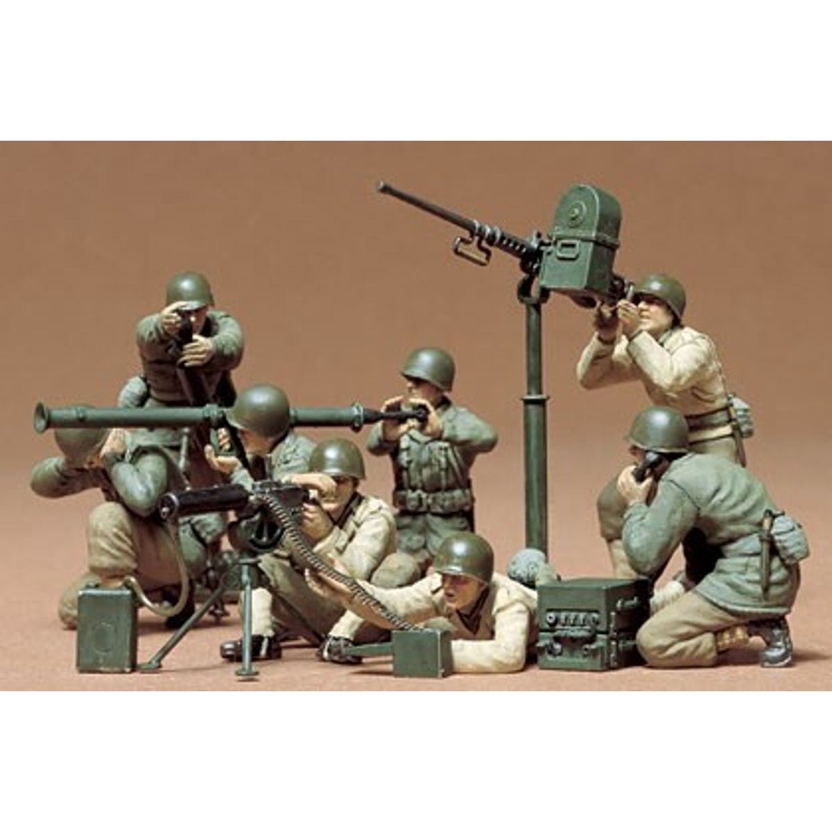 Tamiya - U.s. Gun & Mortar Team Set - Model Figurer - 1:35 - 35086