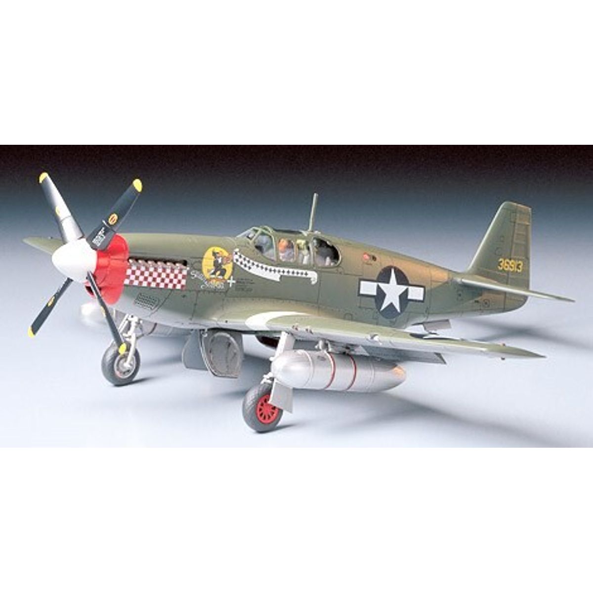 Tamiya - Mustang P-51b Modelfly Byggesæt - 1:48 - 61042