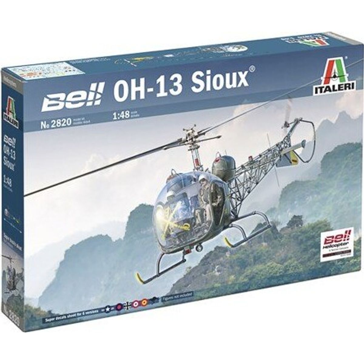 Italeri - Bell Oh-13 Helikopter Byggesæt - 1:48 - 2820