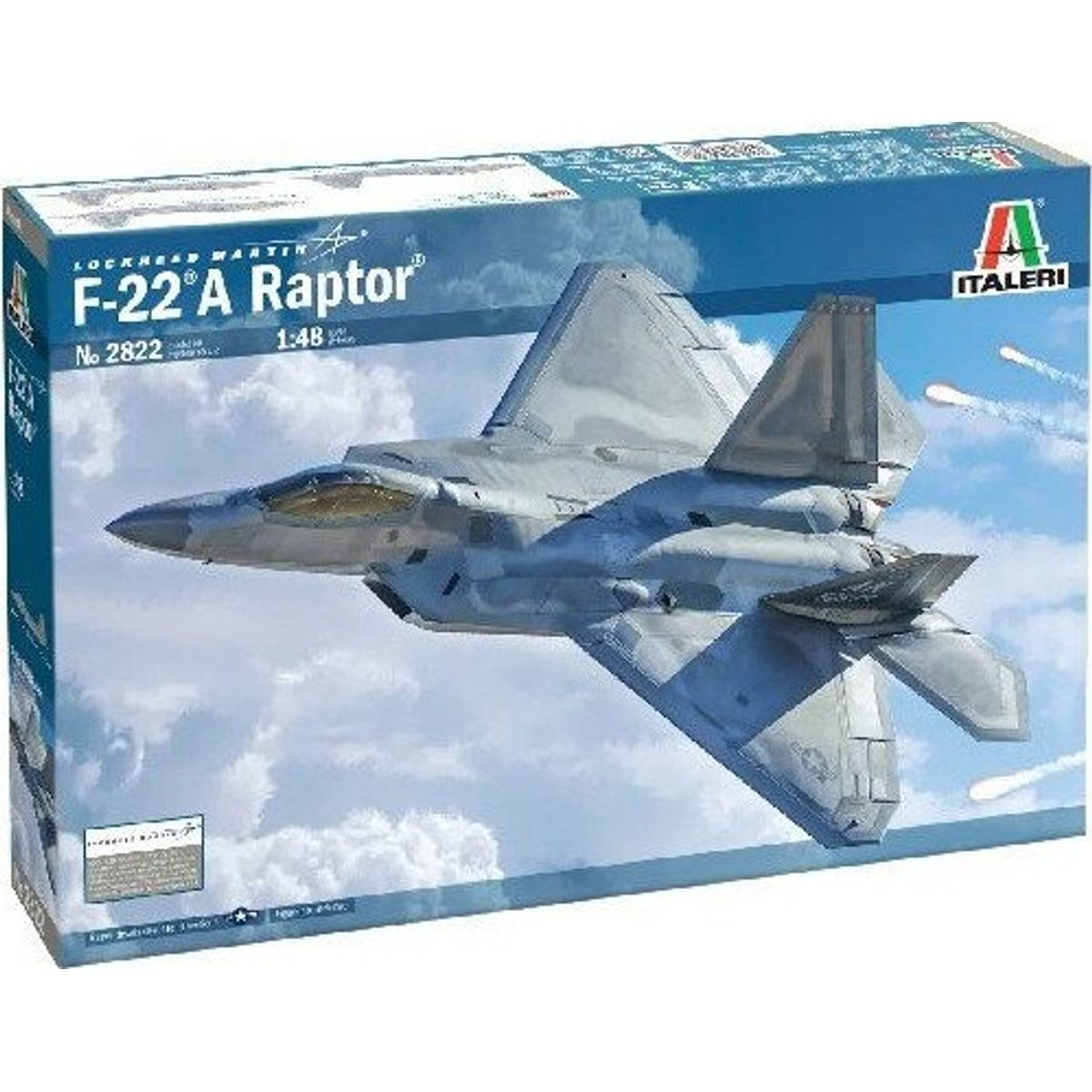 Italeri - F-22 Raptor Fly Byggesæt - 1:48 - 2822