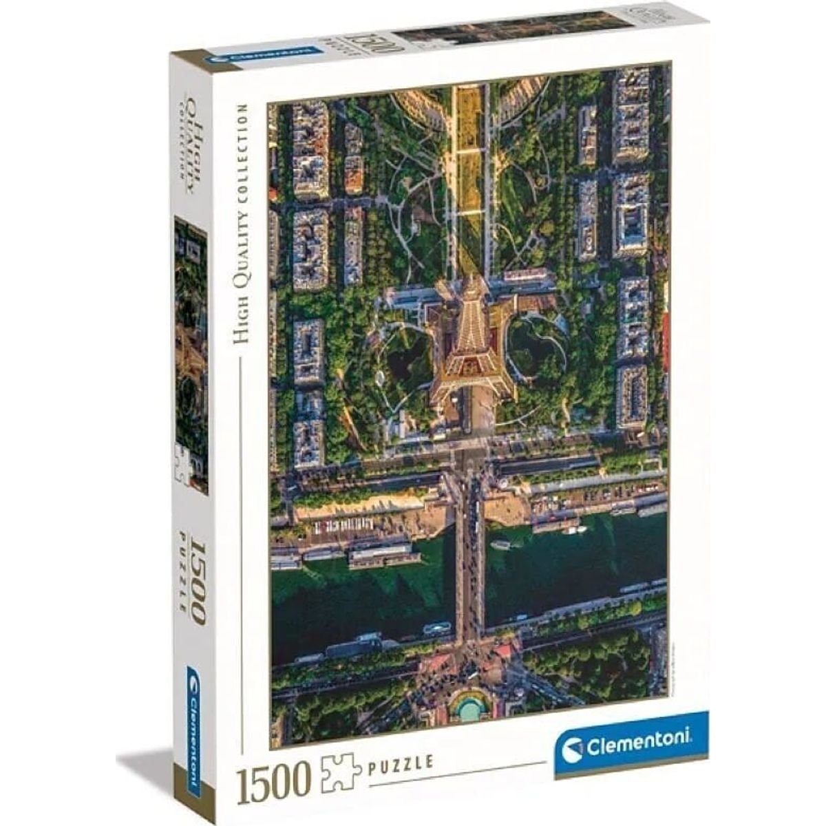 Clementoni Puslespil - Flying Over Paris - High Quality - 1500 Brikker