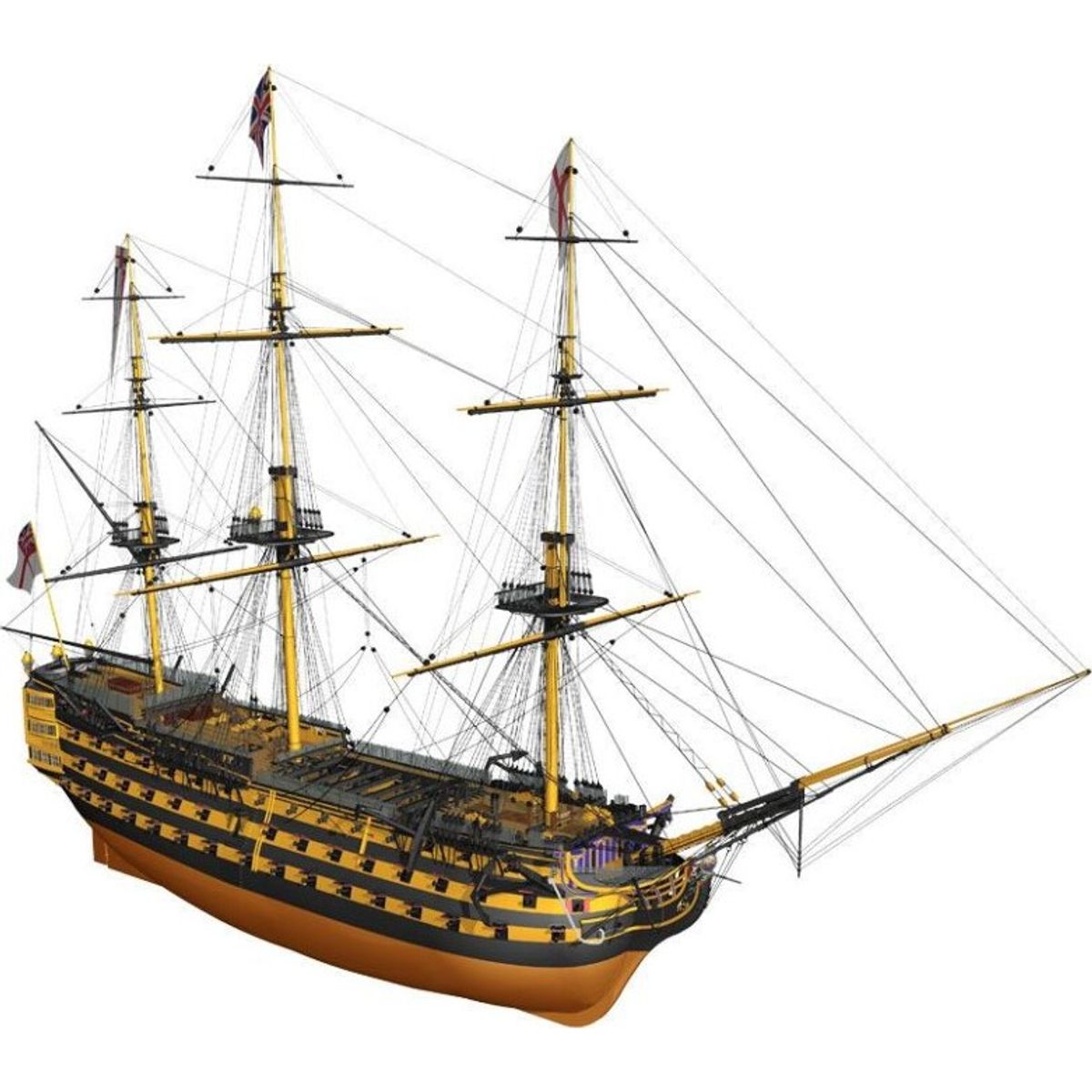 Billing Boats - Hms Victory 498 Skib Byggesæt - 1:75 - Bb498