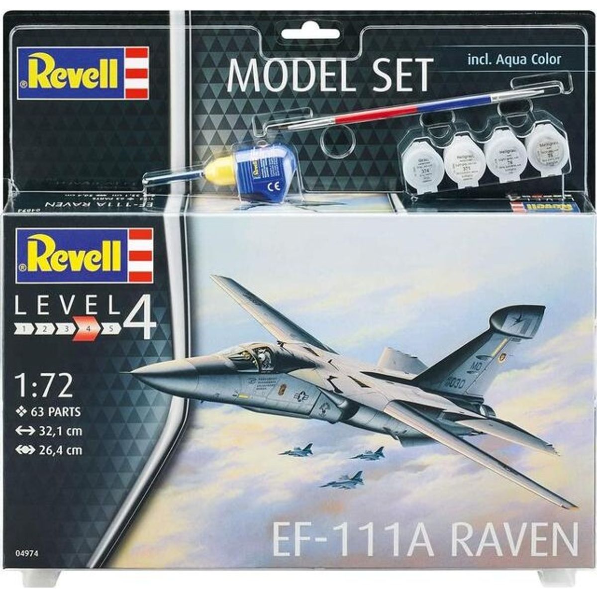 Revell - Ef-111a Raven Modelfly - 1:72 - Level 4 - 64974