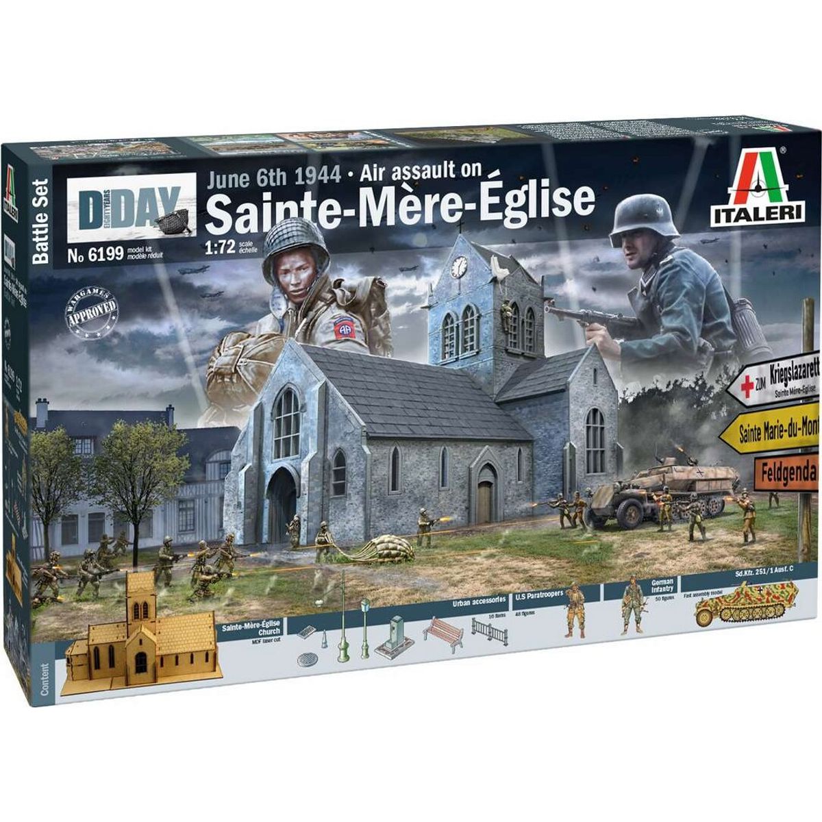 Italeri - D-day - Sainte-mére-église 1944 - 1:72 - 6199s