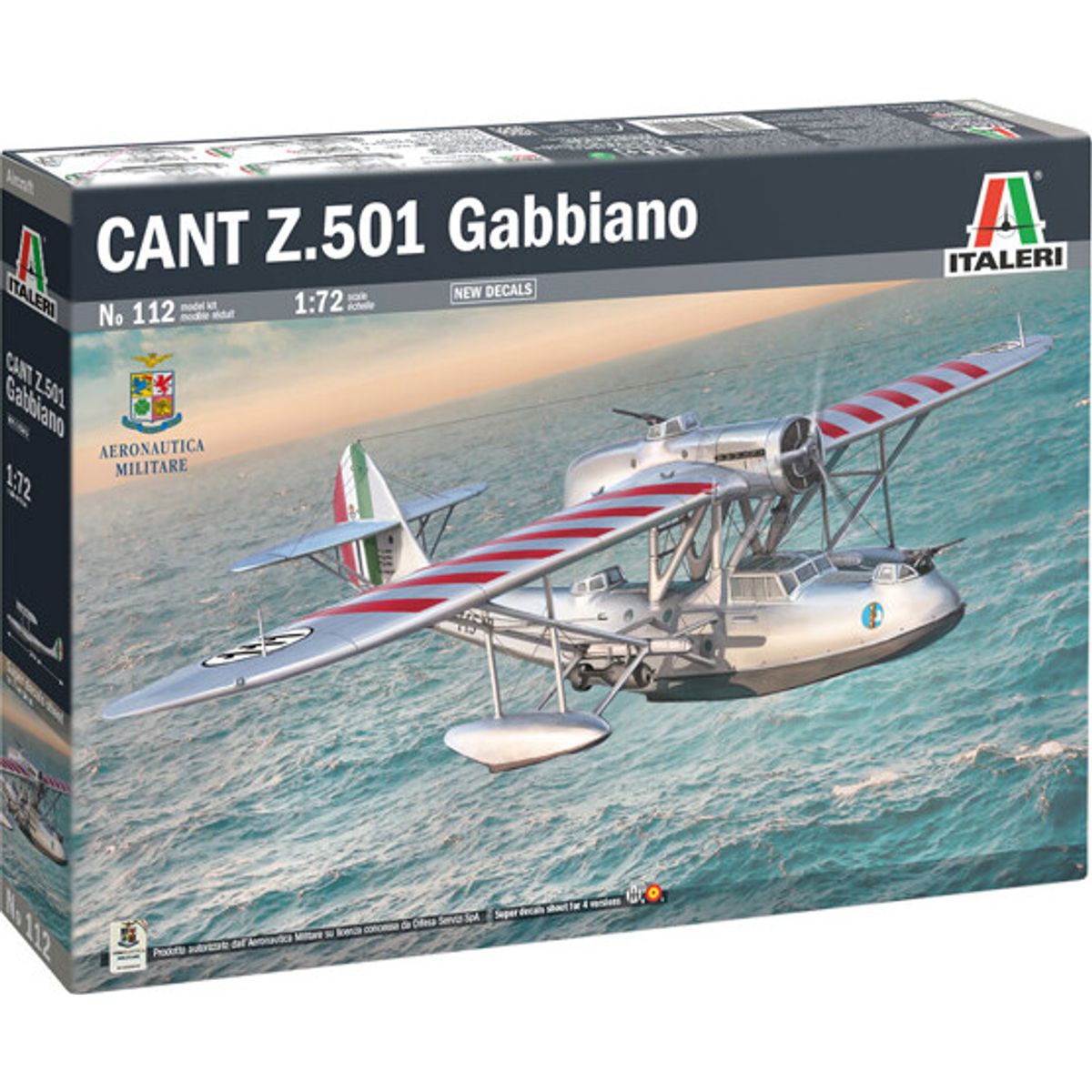 Italeri - Cant Z.501 Gabbiano Modelfly Byggesæt - 1:72 - 0112