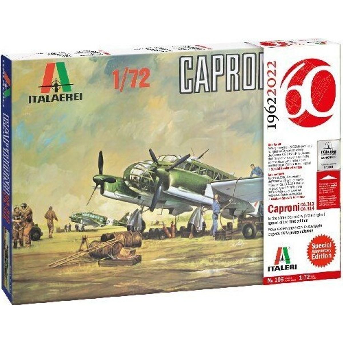 Italeri - Caproni Fly Byggesæt - Special Edition - 1:72 - 106