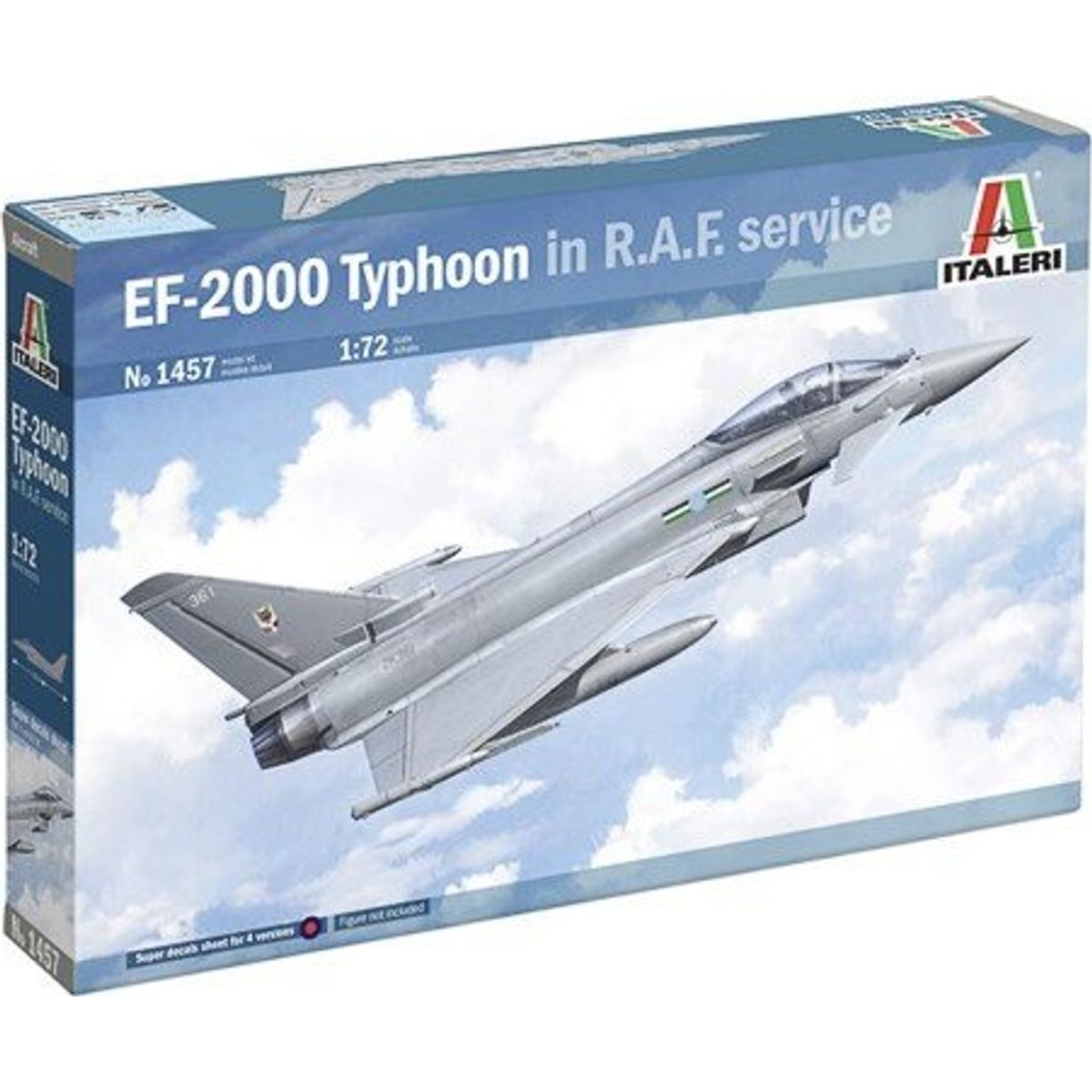 Italeri - Ef-2000 Typhoon Modelfly Byggesæt - 1:72 - 1457