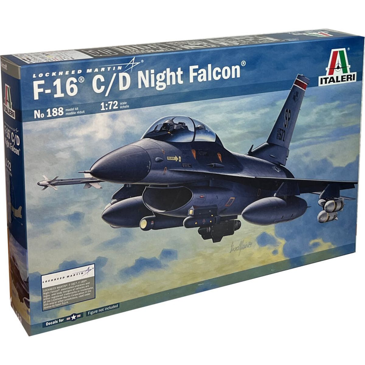 Italeri - F-16 Night Falcon Fly Byggesæt - 1:72 - 0188