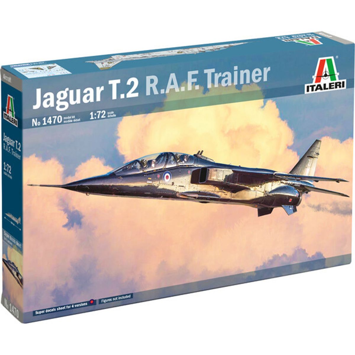 Italeri - 1:72 Sepecat Jaguar T.2 Modelfly Byggesæt - 1470s