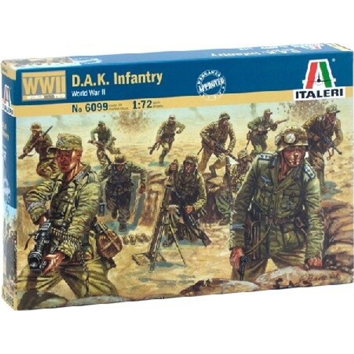 Italeri - Wwii - D.a.k. Infantry Byggesæt - 1:72 - 6099s