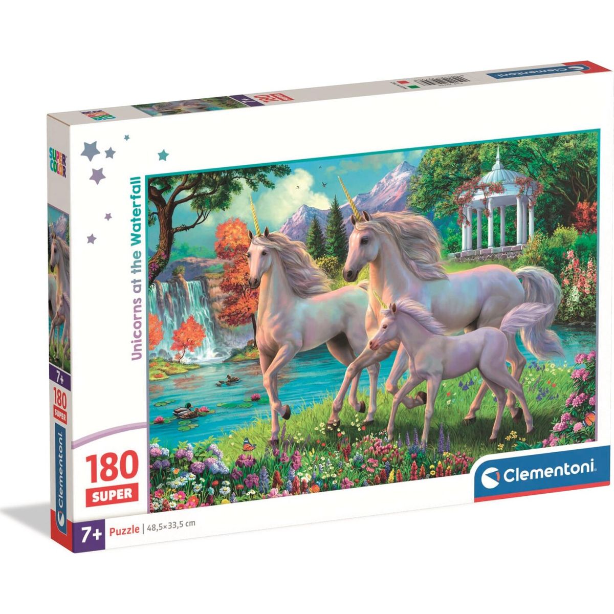 180 Puslespil Unicorns At The Waterfall Brikker (super)