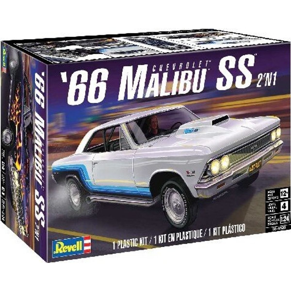 Revell - '66 Chevrolet Malibu Ss Bil Byggesæt - 1:24 - 14520