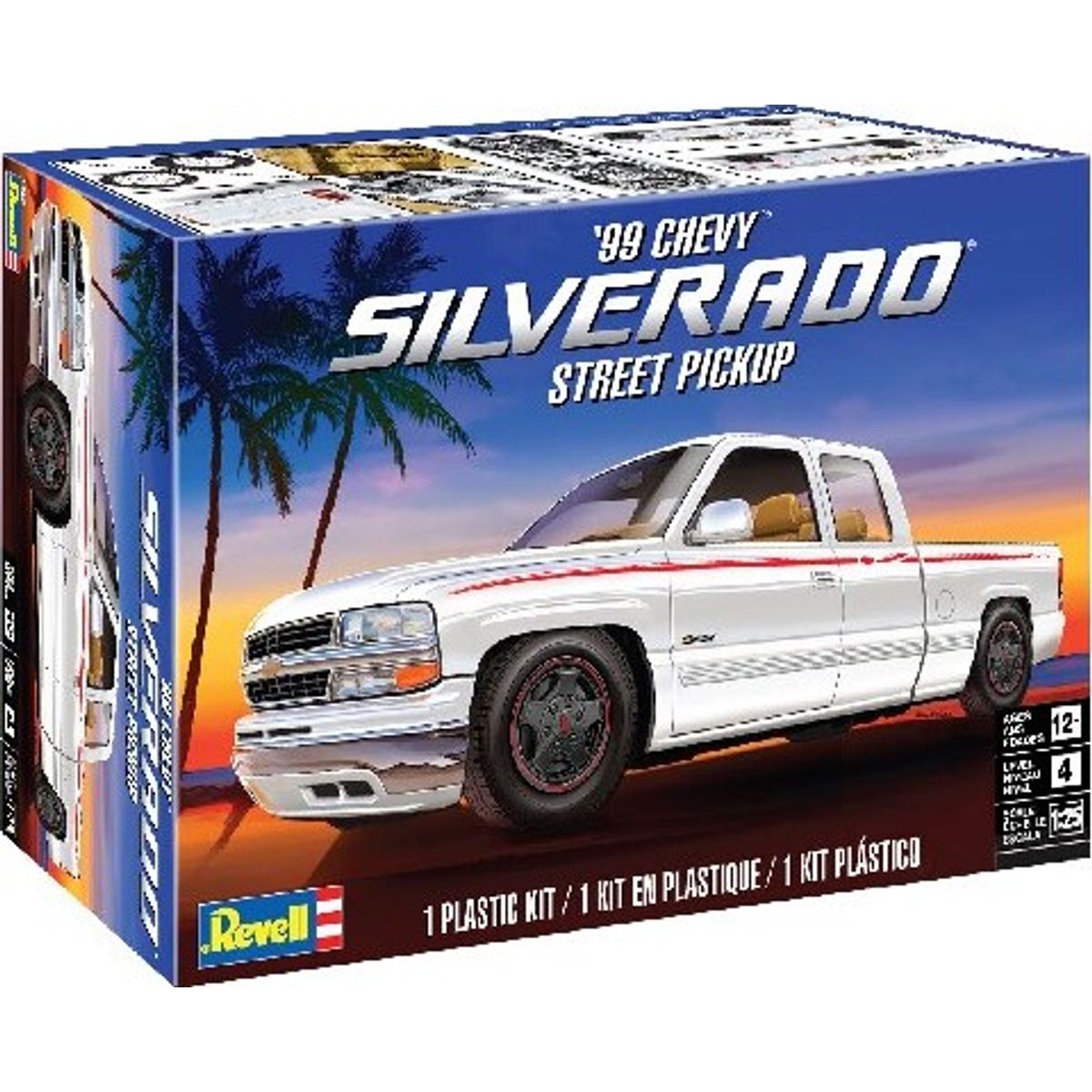 Revell - Chevy Silverado Pickup Byggesæt - 1:25 - Level 4 - 14538