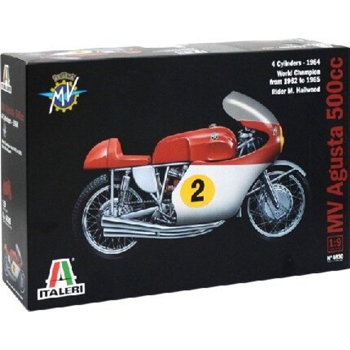 Italeri - Mv Agusta 500cc 1964 Motorcykel Byggesæt - 1:9 - 4630s