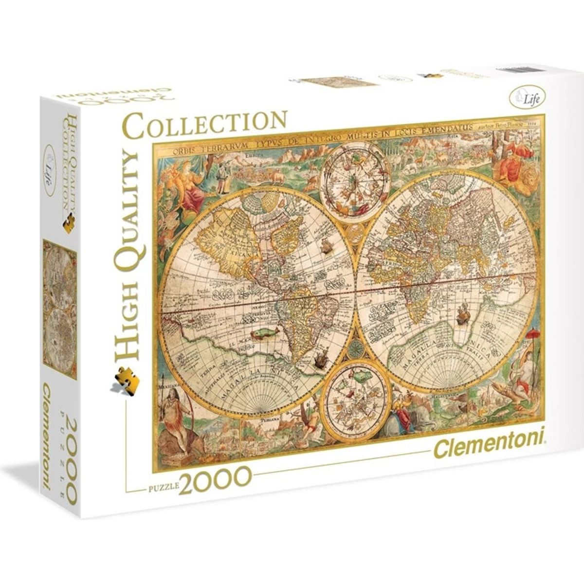 Clementoni Puslespil - Ancient Map - High Quality - 2000 Brikker