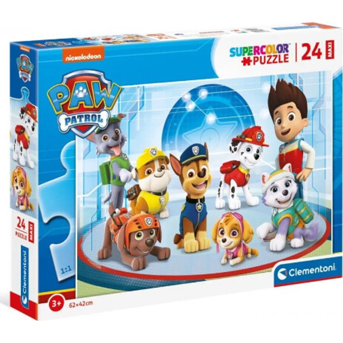 Paw Patrol Puslespil - Maxi - Super Color - 24 Brikker - Clementoni