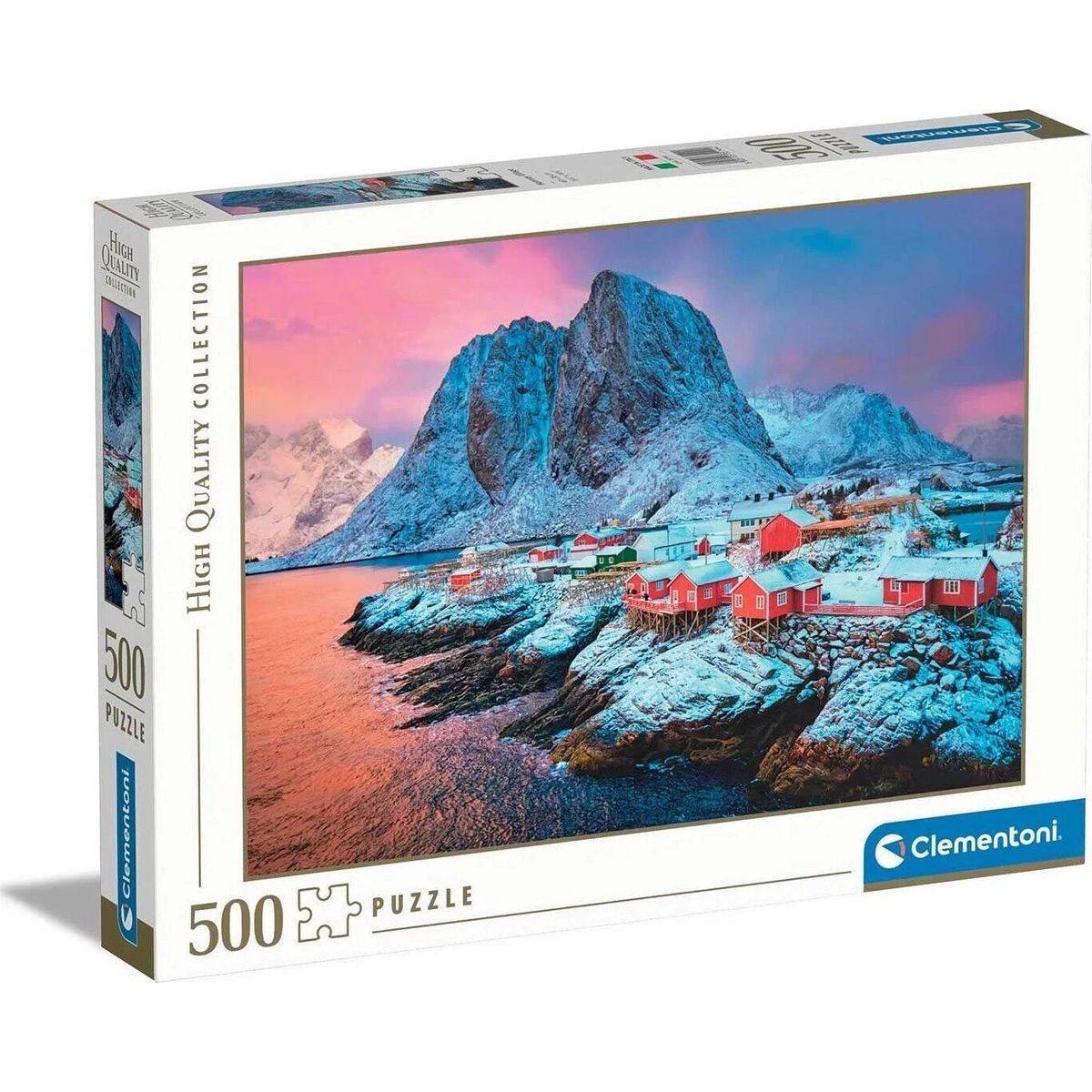 Clementoni Puslespil - Hamnøy Village - High Quality - 500 Brikker