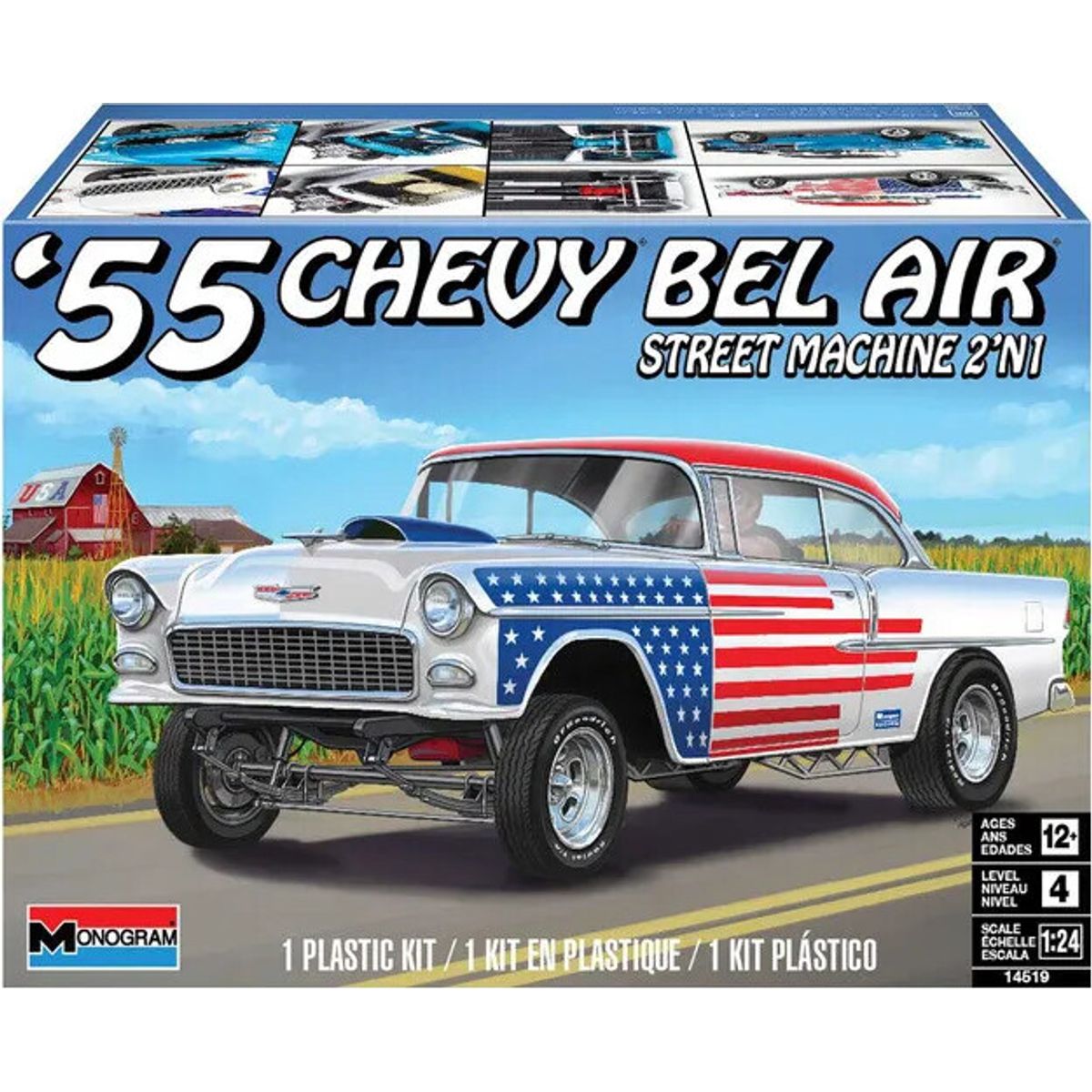 Revell - '55 Chevy Bel Air Bil Byggesæt - 1:24 - Level 4 - 14519