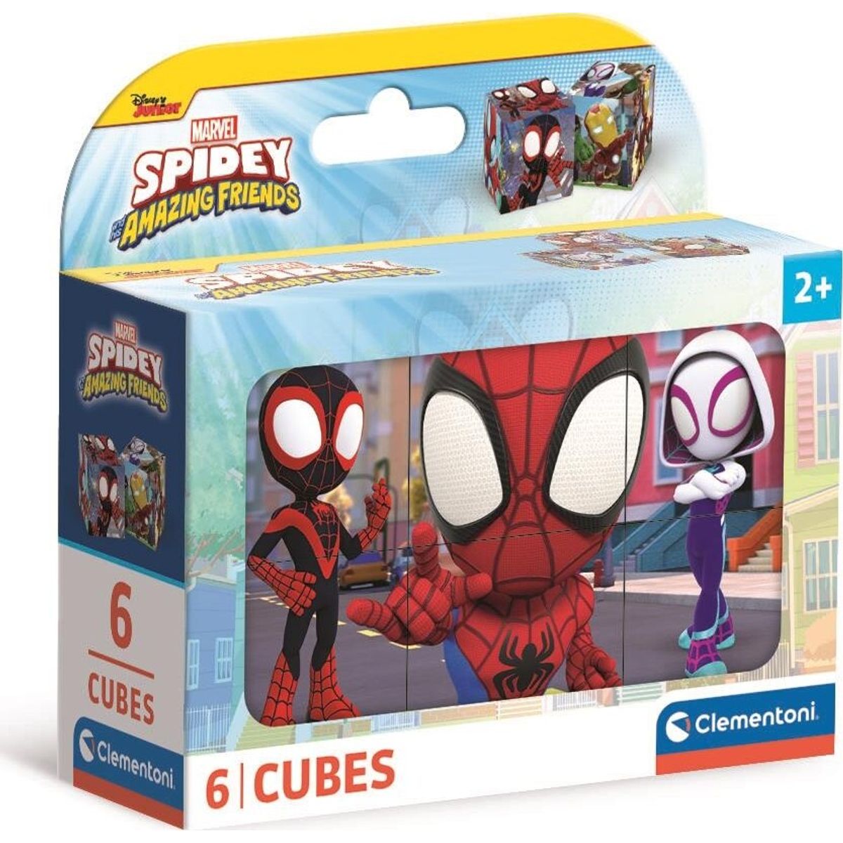 Spidey Puslespil - Marvel - 6 Kuber - Clementoni