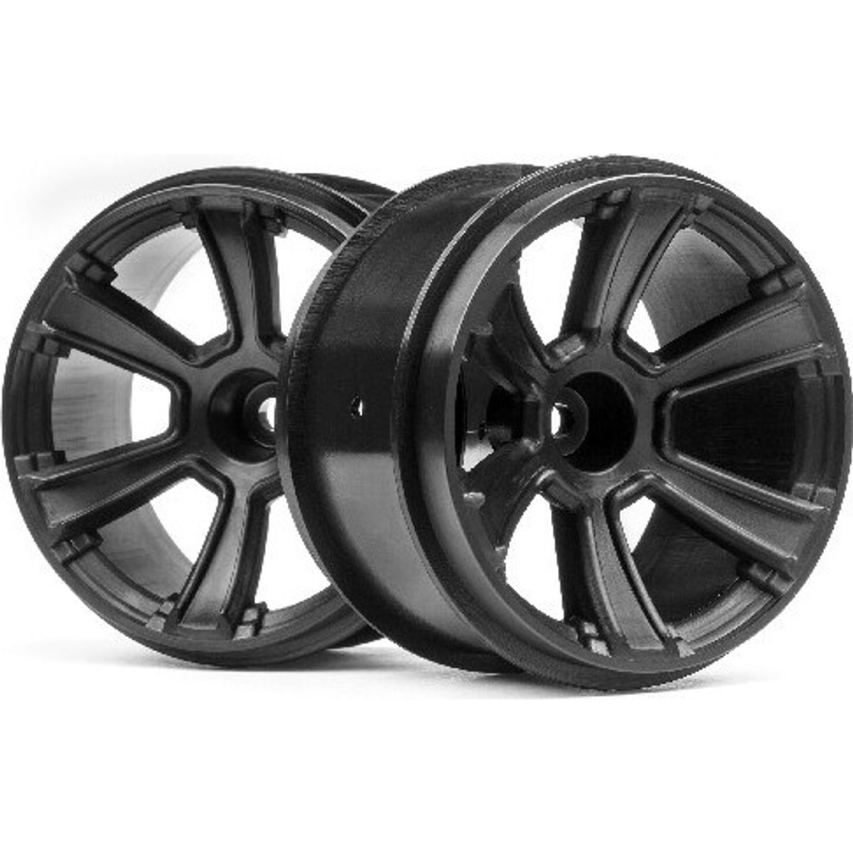 6-shot Mt Wheel (black/2pcs) - Hp115327 - Hpi Racing