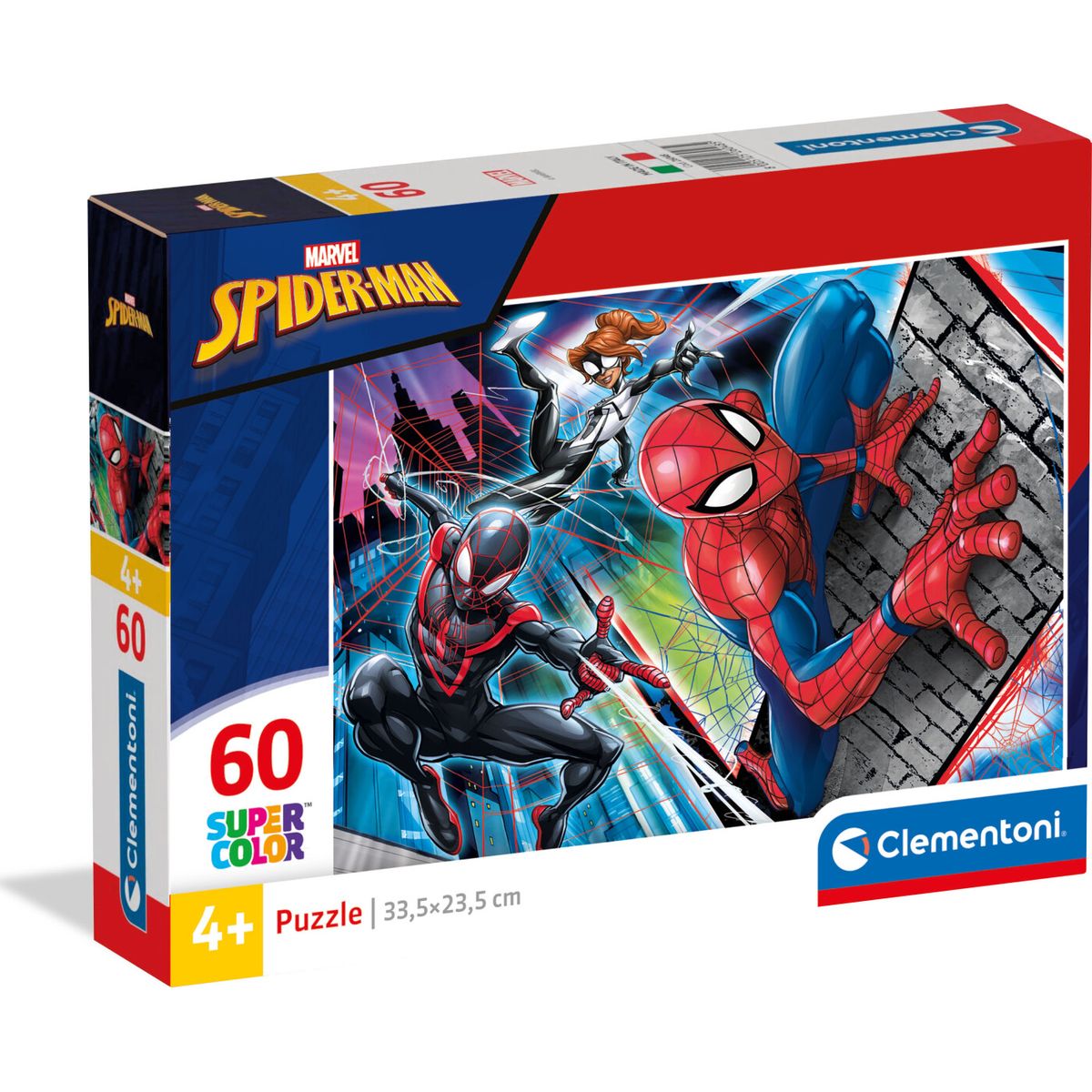 Spiderman Puslespil - Super Color - Clementoni - 60 Brikker