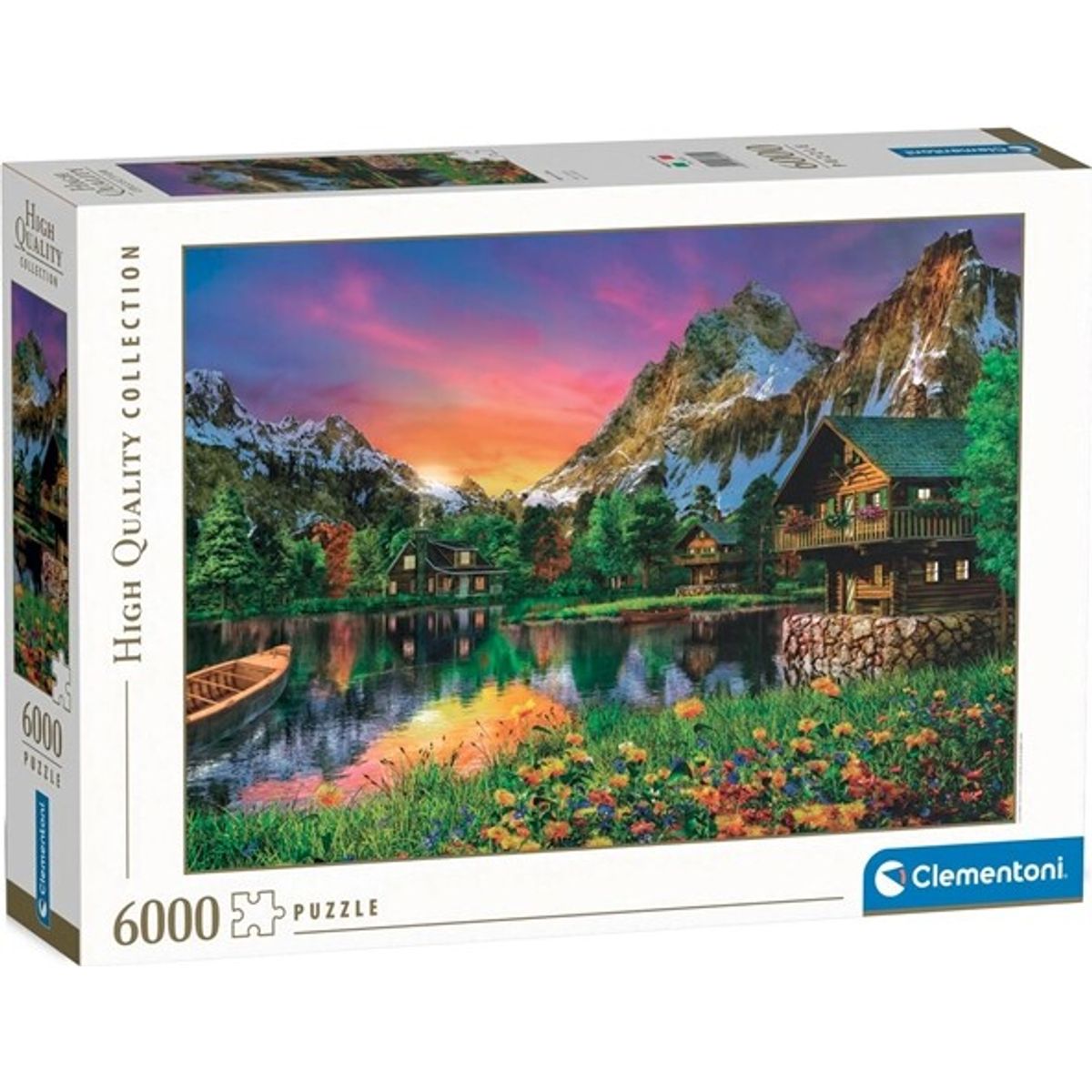 Clementoni Puslespil - Alpine Lake - High Quality - 6000 Brikker