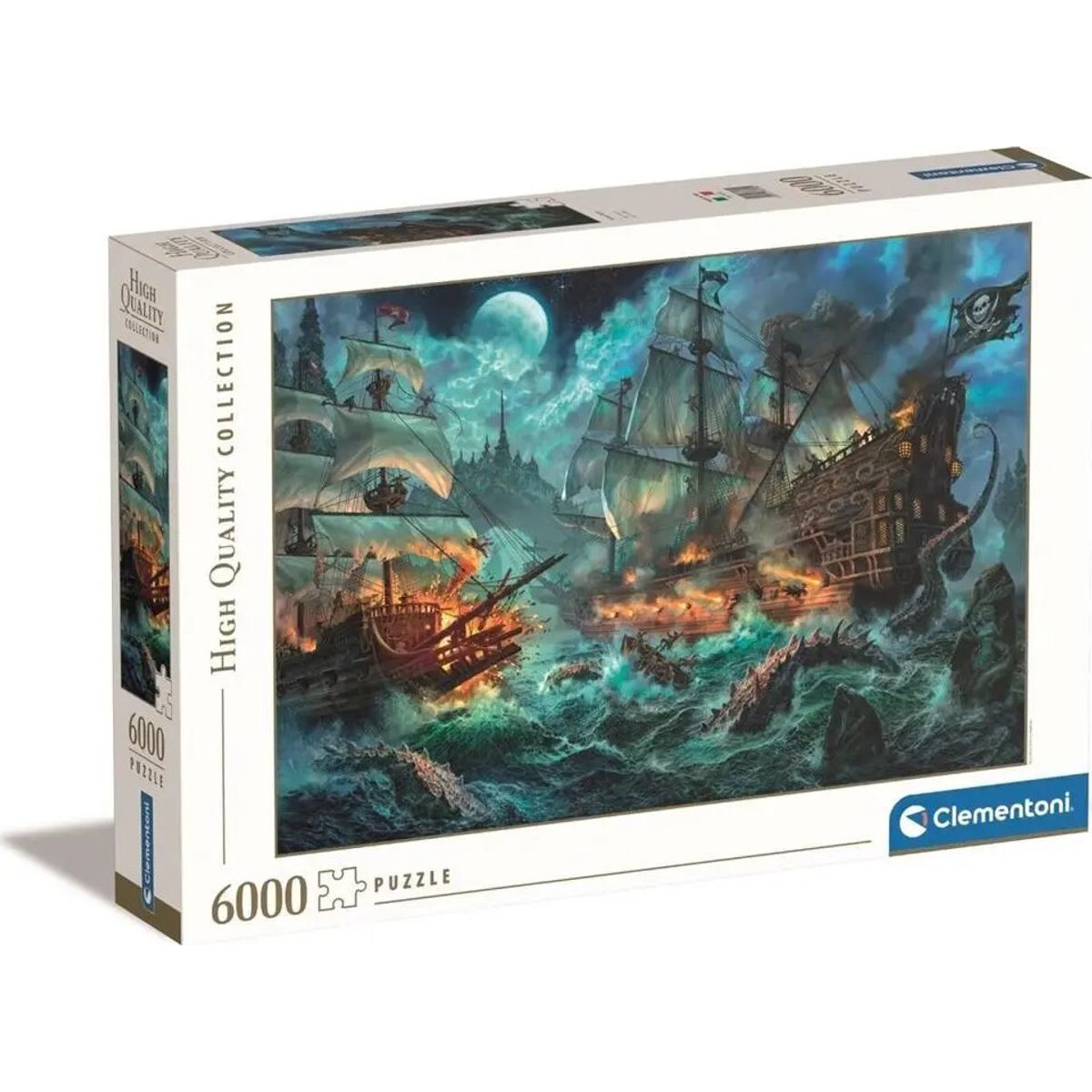 Clementoni Puslespil - Pirates Battle - High Quality - 6000 Brikker