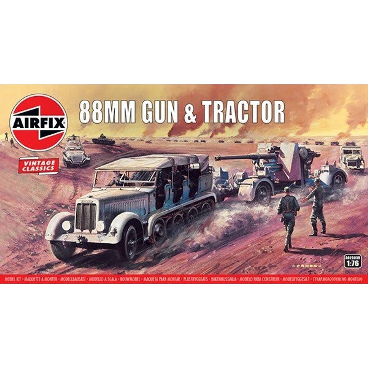 Airfix - 88mm Gun & Tractor Byggesæt - 1:76 - A02303v