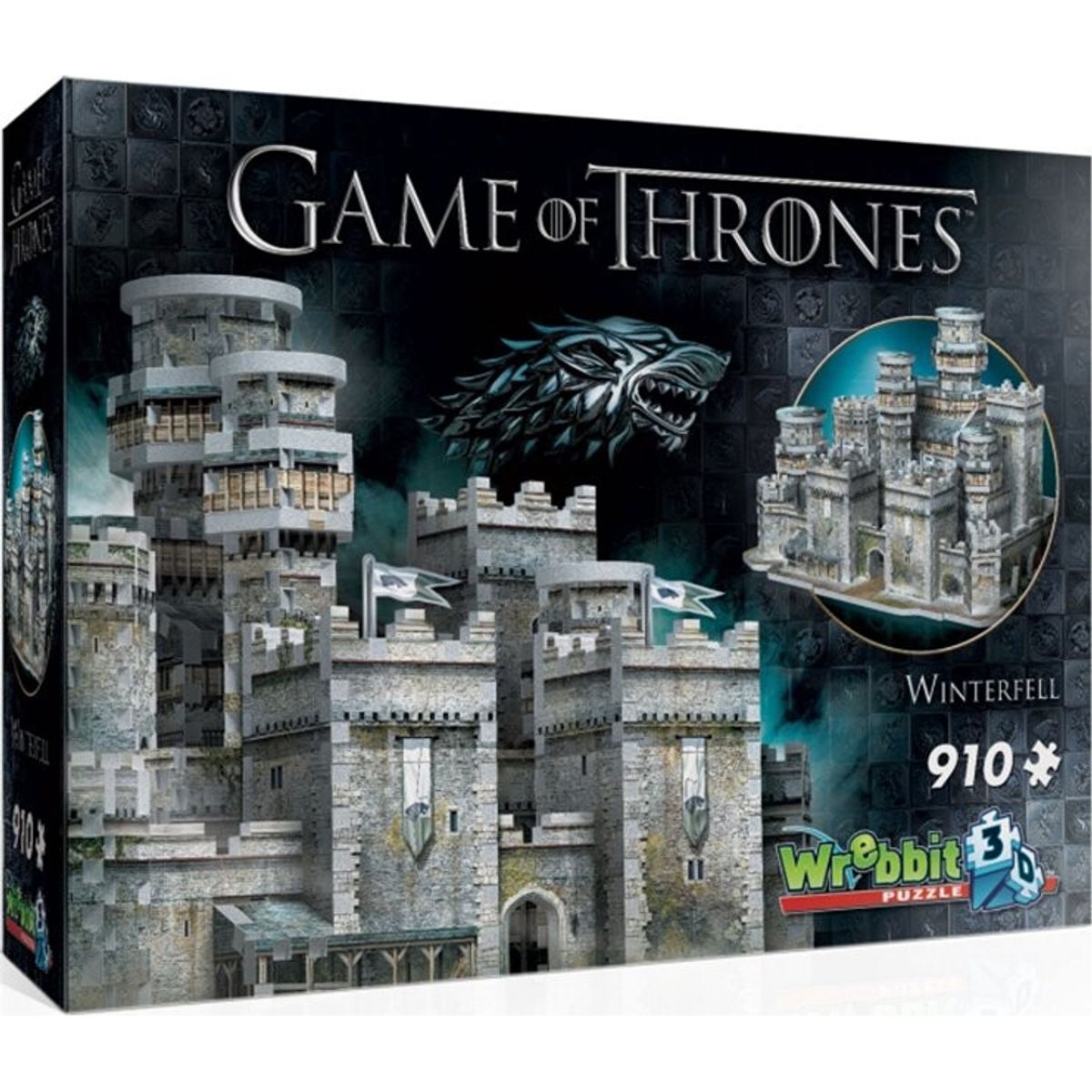 Game Of Thrones - 3d Puslespil - 910 Brikker - Winterfell