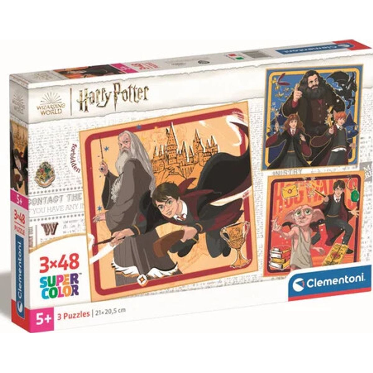 Harry Potter Puslespil - Super Color - 3x48 Brikker - Clementoni