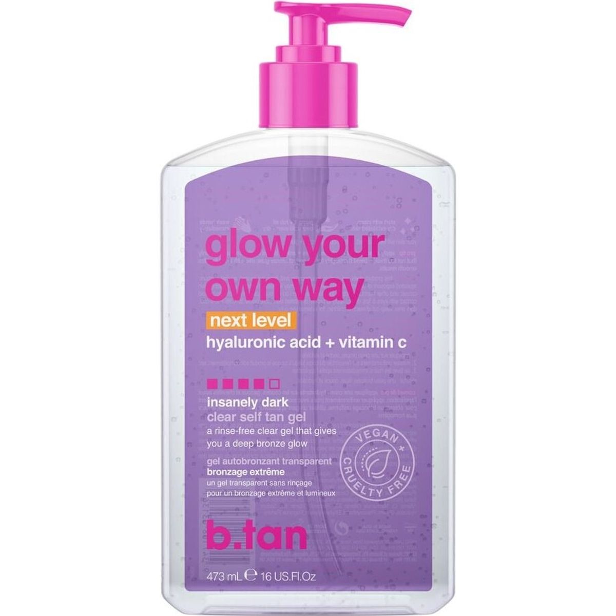 B.tan - Glow Your Own Way Next Level Self Tan Gel - 473 Ml