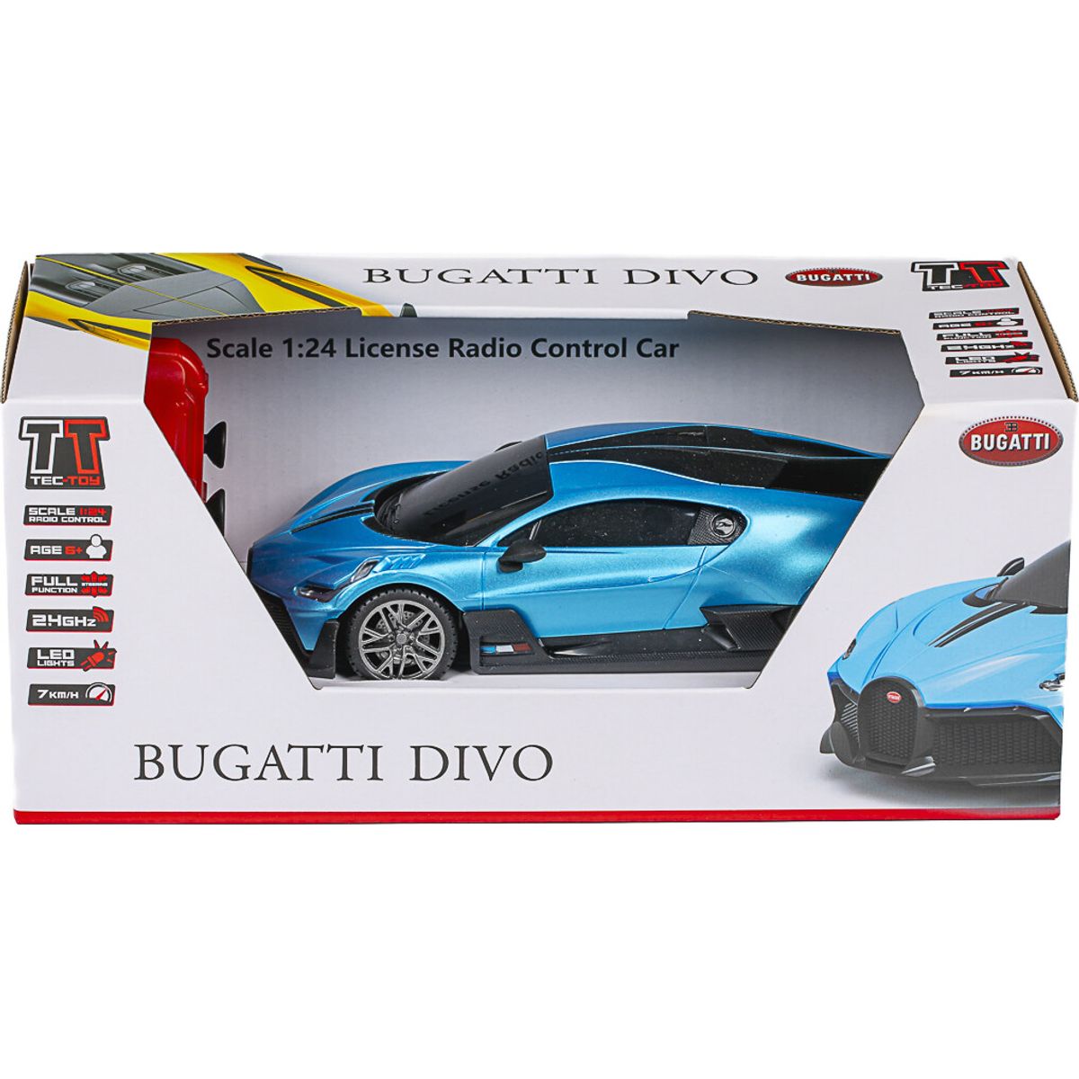 Bugatti Divo - Rc Fjernstyret Racerbil - 1:24 - 2,4 Ghz - Blå