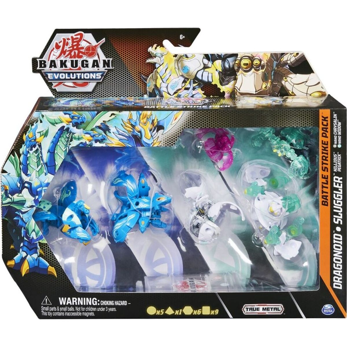 Bakugan Figurer - Evolutions - Battle Strike Pack - Dragonoid & Sluggler