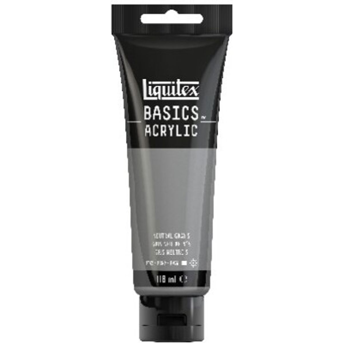 Liquitex - Basics Acrylic - Akrylmaling - Neutral Grå Value 5 - Mixing Grå 118 Ml