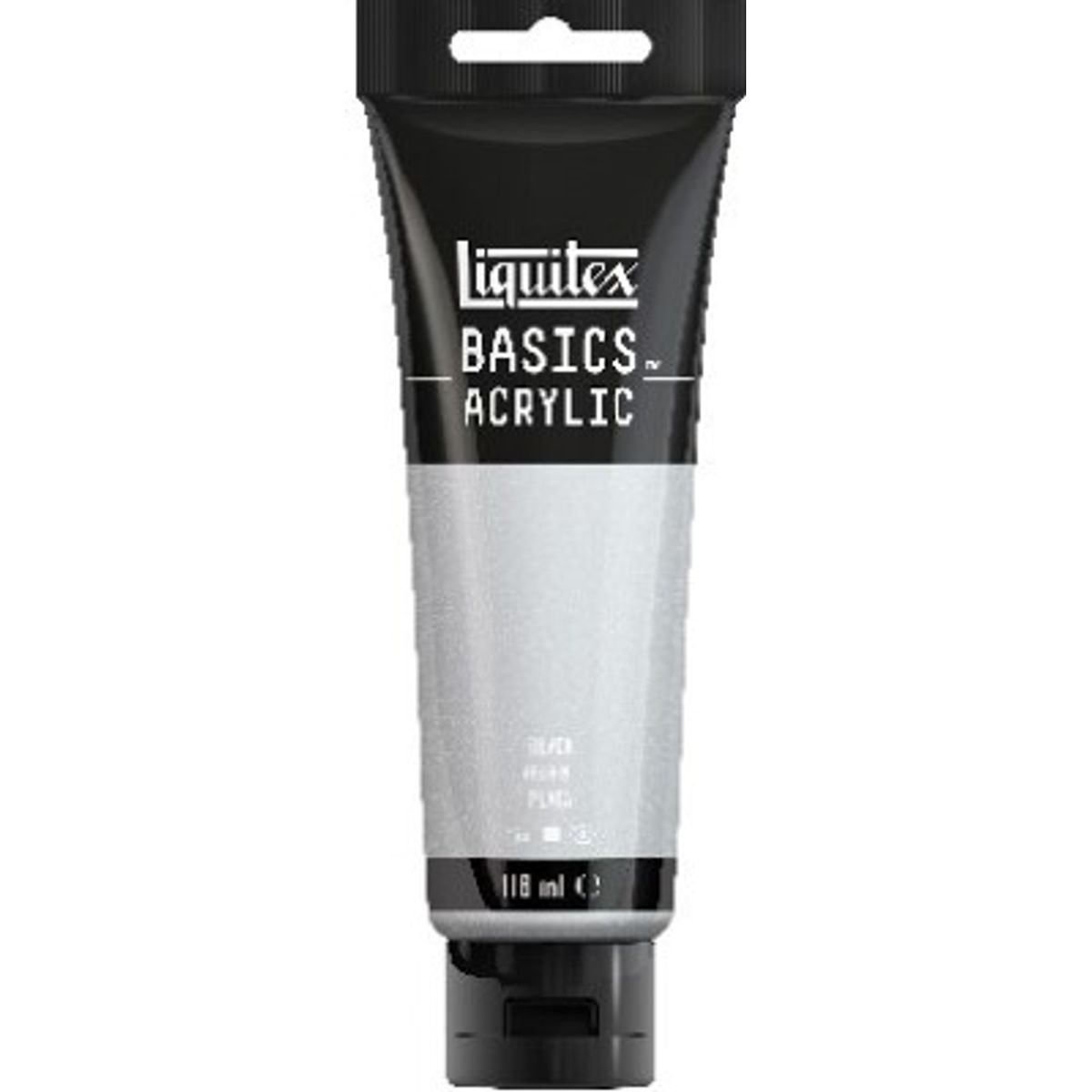 Liquitex - Basics Acrylic - Akrylmaling - Silver 118 Ml